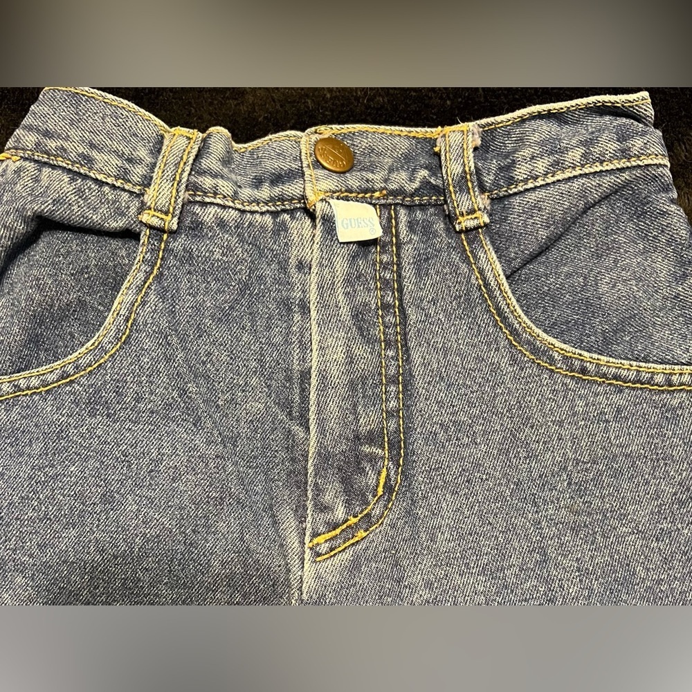 *True Vtg 80s 90s Guess size 5 Kids Blue Denim Jeans - Picture 4 of 8